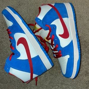 Nike Sb Dunk high blue red used size 7